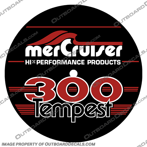 Mercury Mercruiser 300 Tempest Flame Arrestor Decal mercruiser, mer, cruiser, 43, 4, 3, mpi, engine, valve, 454, flame, arrestor, mercury, decal, sticker, 300, alpha, one, 