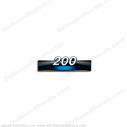 Newer style Front "200" Decal - White/Blue INCR10Aug2021