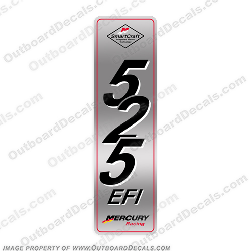 Mercury Racing 525 Inboard Engine Decal  mercruiser, mercury, inboard, engine, motor, decal, sticker, INCR10Aug2021, 525, racing