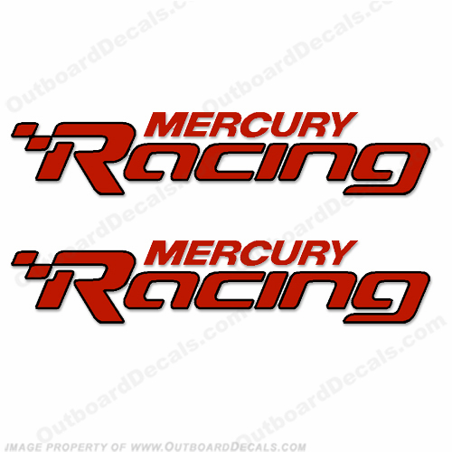 "Mercury Racing" Logo Decals (Set of 2) INCR10Aug2021