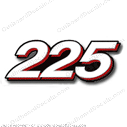 Mercury Verado "225" Decal - Rear Decal  INCR10Aug2021