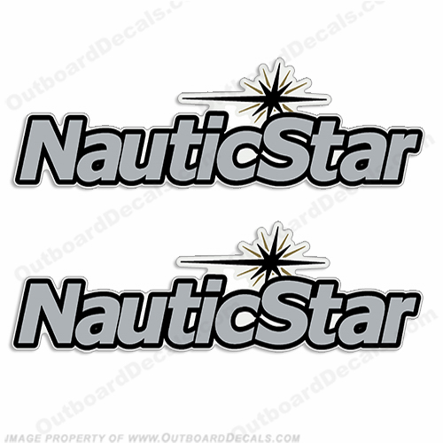 NauticStar Boat Logo Decal (Set of 2) - Silver INCR10Aug2021