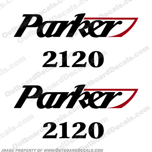 Parker 2120 Logo Decal (Set of 2)    parker, boats, boat, decal, decals, 2120, boat, stickers