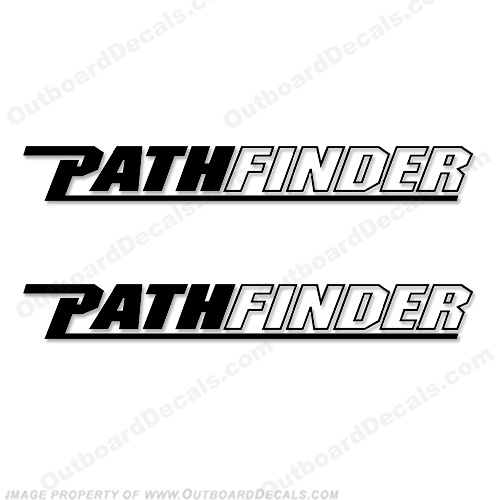 2016 PATHFINDER BOATS RAISED CHROME SIDE DECAL PAIR 4" X 33"