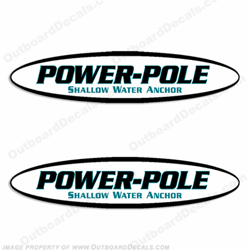 Power-Pole Shallow Water Anchor Decals - Set of 2 INCR10Aug2021