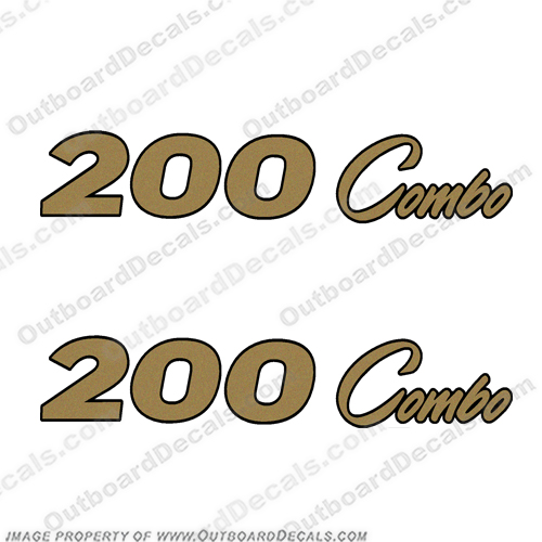 ProCraft "200 Combo" Decals - Set of 2 Gold  procraft, pro-craft, 200, pro, 200combo, craft, combo