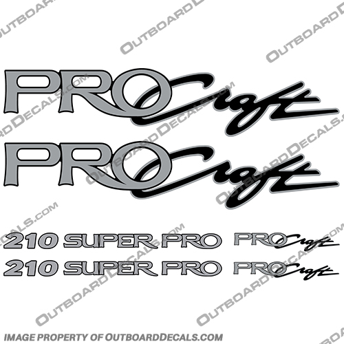 ProCraft Boats & 210 Super Pro Logo Decal Package  procraft, pro-craft, INCR10Aug2021