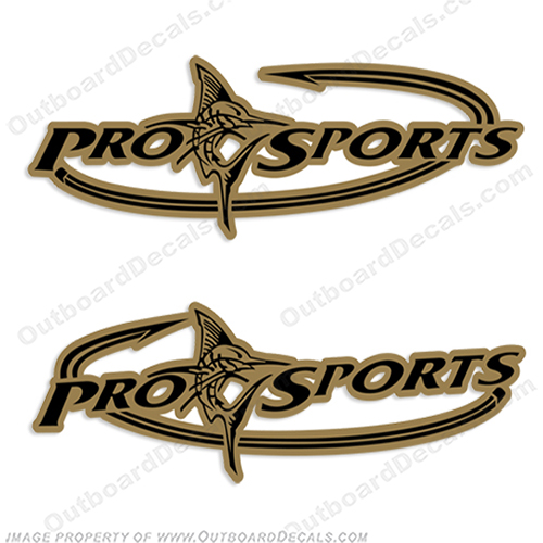 Pro Sports Logo Decal - Gold/Black prosport, prosports, INCR10Aug2021