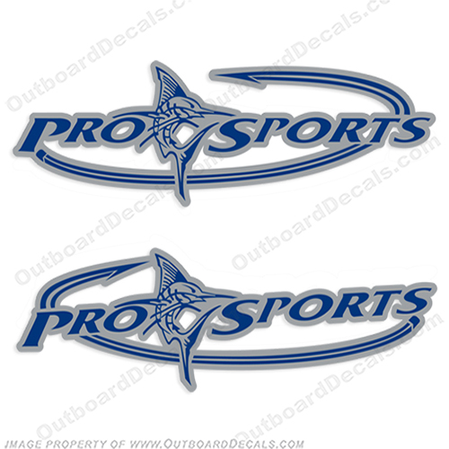 Pro Sports Logo Decal - Silver/Blue prosport, prosports, INCR10Aug2021