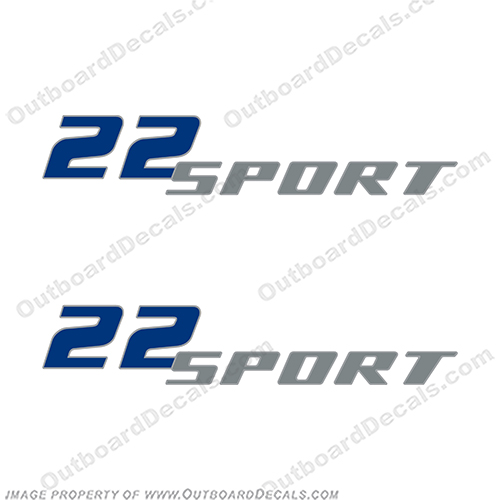 Pro-Line 22 Sport (2000) Decal Kit  - (set of 2) pro, line, proline, 20-sport,20, pro-line, 22, sport, boat, cabin, helm, console, decal, sticker, label, INCR10Aug2021