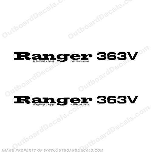 Ranger 363V Decals (Set of 2) - Any Color! 1989 INCR10Aug2021