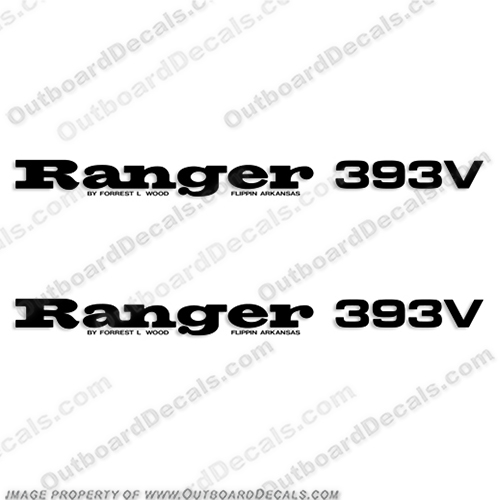 Ranger 393V Decals (Set of 2) - Any Color!  393, v, INCR10Aug2021