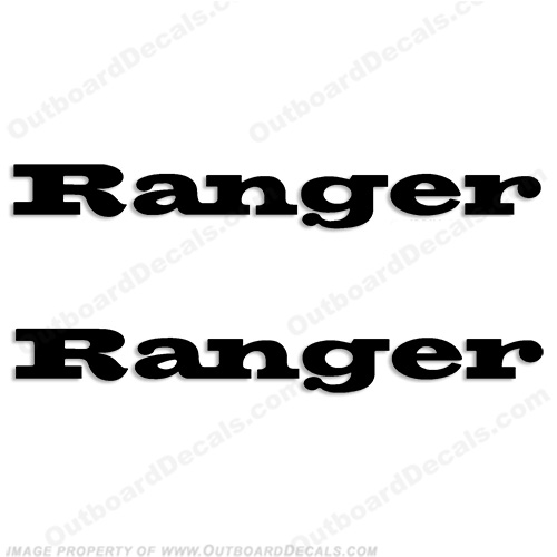 Ranger Boat Logo Decals (Set of 2) - Any Color! INCR10Aug2021