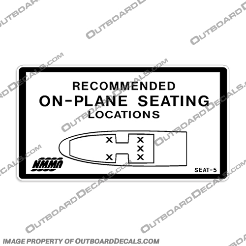 Recommended On Plane Seating Locations Decal - 5 Seat Recommended, on, plane, seating, locations, location, decal, decals, 5, five, seat, seet