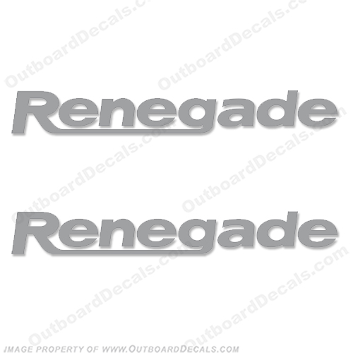Renegade Boat Logo Decals (set of 2) - Any Color!  INCR10Aug2021