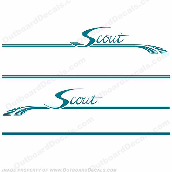 Scout Boat Logo and Stripe Decals - Any Color! INCR10Aug2021