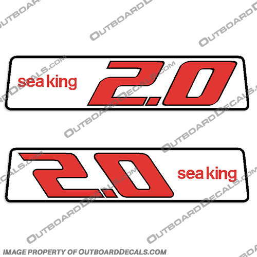 Sea King 2HP Decals 1980 Sea, King, 2, 2hp, hp, horsepower, decal, decals, kit, 1980, 80s, 80s