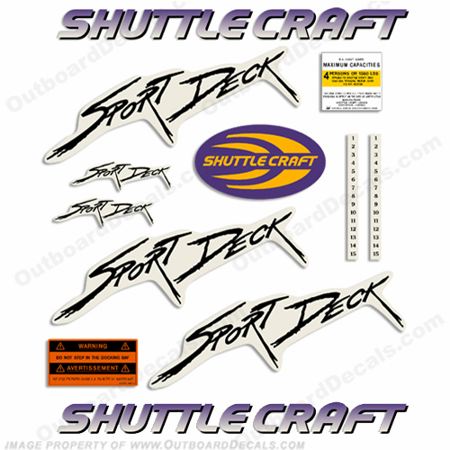Shuttle Craft Sport Deck Replacement Decal Kit INCR10Aug2021