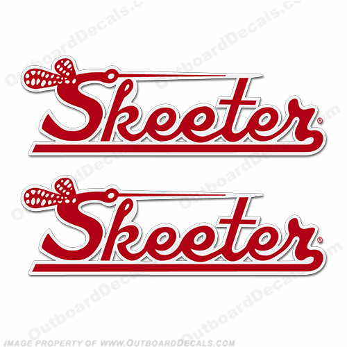 Skeeter Boat Logo Decal (Set of 2) - Red INCR10Aug2021