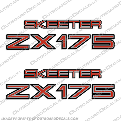 Skeeter Boat Logo Decal - ZX175 Silver Inline Skeeter, Boat, Decals, sx175, sx, 175, boats, Bay, Bass, Hull, Logo, Sticker, INCR10Aug2021, decal, ZX 150, ZX150, White, Inline