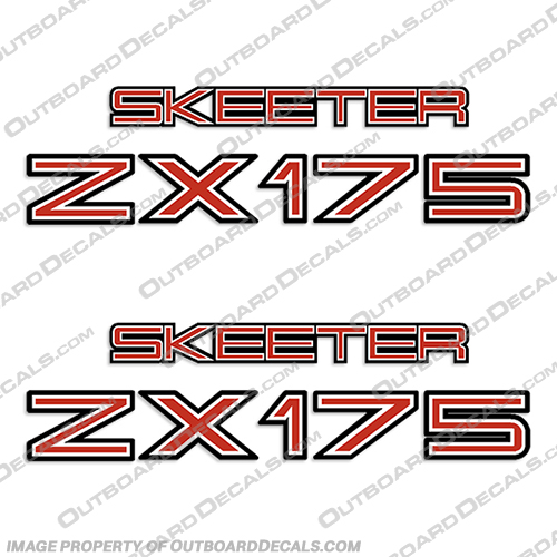 Skeeter Boat Logo Decal - ZX175 White Inline Skeeter, Boat, Decals, sx175, sx, 175, boats, Bay, Bass, Hull, Logo, Sticker, decal, ZX 150, ZX150, White, Inline