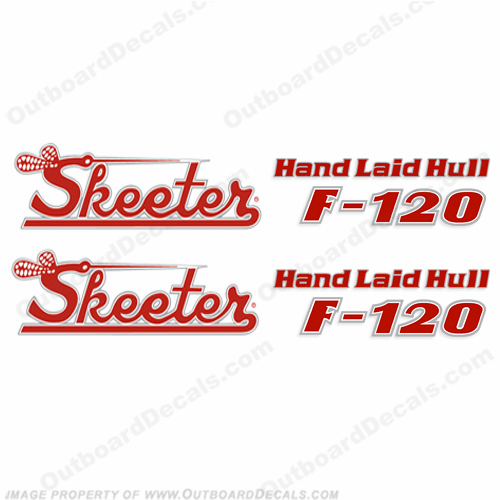 Skeeter F-120 Decal Partial Package - Red/White/Silver INCR10Aug2021