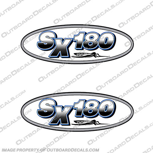 Skeeter SX180 Oval Flat Emblem Decals - Set of 2 Skeeter, Boat, Decals, sx180, sx, 180, boats, Bay, Bass, Hull, Logo, Sticker, Decal, set, of, 2, two, oval, flat, emblem,