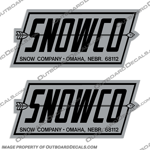 Snowco Boat Trailer Decals Silver (Set of 2) Snowco, Boat, Trailer, Decal, Decals, Silver, Set, of, 2