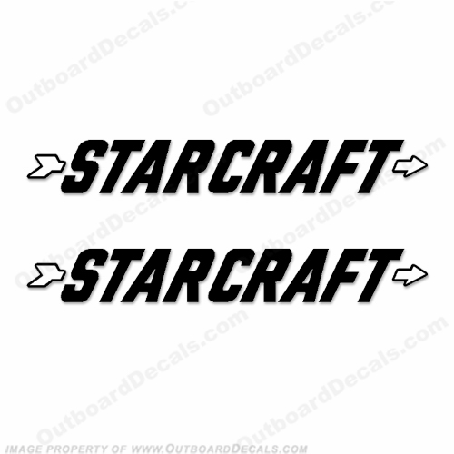 Starcraft Boat Logo Decals (Set of 2) - Style 1 - Any Color! INCR10Aug2021