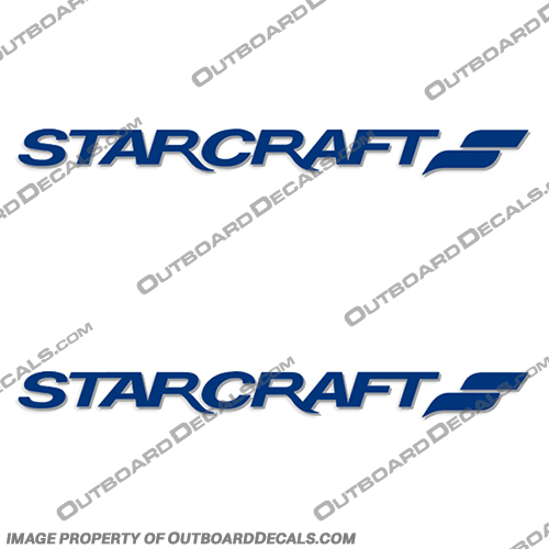 Starcraft Boat Logo Decals (Set of 2) - Style 6 - Any Color! starcraft, star, craft, style, 6, boat, logo, decal, decals, set, of, 2, two, 