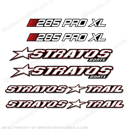 Stratos Boats 285 Pro XL Decal Package INCR10Aug2021