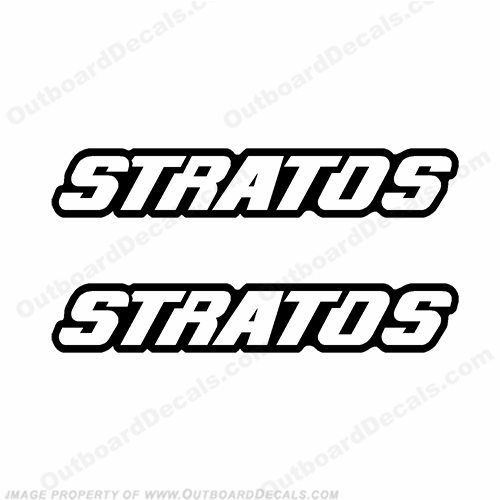 Stratos 278 Bass Boat Decal - Mid 1990s Style (Set of 2) INCR10Aug2021