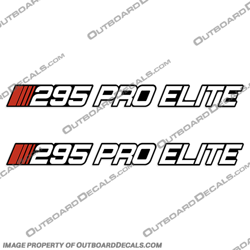 Stratos 295 Pro Elite Boat Decals - (Set of 2) stratos, boat, decals, stickers, letters, set, of, 2, two, pro, elite, 295, engine, motor, 