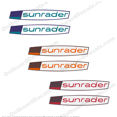 Sunrader Boat Decals (Set of 2)  sun, rader, sunraider, raider, rayder, INCR10Aug2021