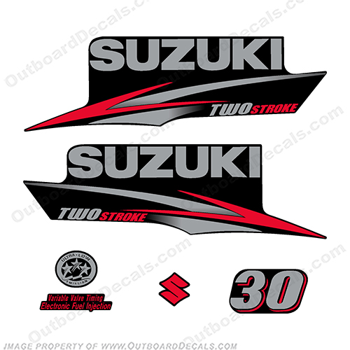 Suzuki 30hp DF30 FourStroke Decal Kit 2010 + suzuki, df, 30, 30hp, 2010, 2012, 2013, 2014, INCR10Aug2021