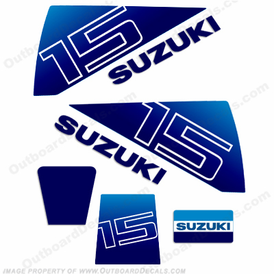 Suzuki 15hp Decal Kit - 1980s INCR10Aug2021