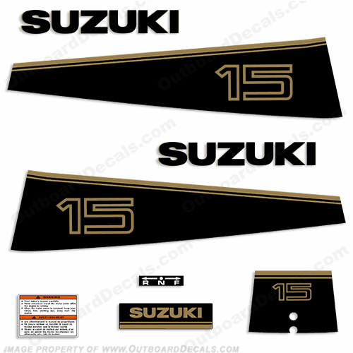 Suzuki 15hp Decal Kit - 1992 - 1994 INCR10Aug2021