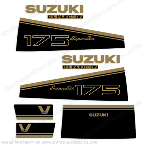 Suzuki 175hp DT175 Decal Kit - 1988 175, hp, dt, 88, 89, 1989, suzuki 175 88, INCR10Aug2021