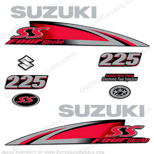 Suzuki 225hp "225SS" Decal Kit - 2013+ 