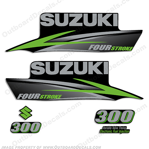 Suzuki 300hp FourStroke Decals - Lime Green (2010-2013) INCR10Aug2021