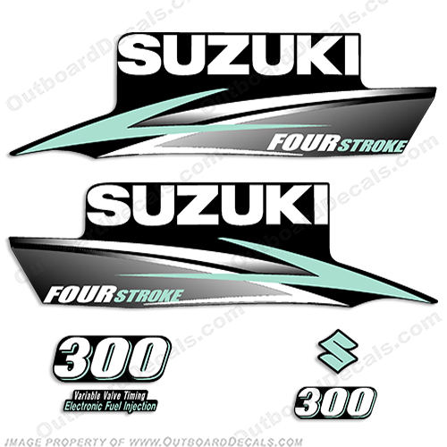 Suzuki 300hp FourStroke Decals (Sea Foam) 2010+ INCR10Aug2021