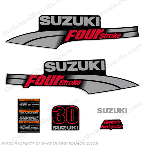 Suzuki 30hp DF30 FourStroke Decal Kit 2003 - 2009 INCR10Aug2021