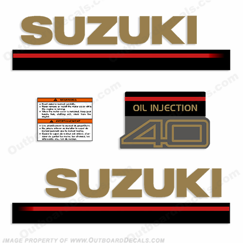 Suzuki 40hp 2-Stroke Decal Kit - 1995 INCR10Aug2021