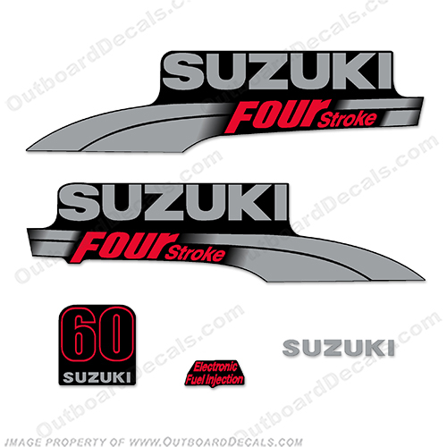 Suzuki 60hp DF60 Decal Kit 2003 - 2009 INCR10Aug2021