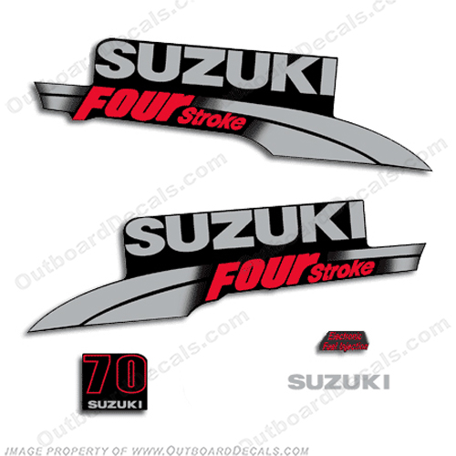 Suzuki 70hp DF70 Decal Kit 2003 - 2009 INCR10Aug2021