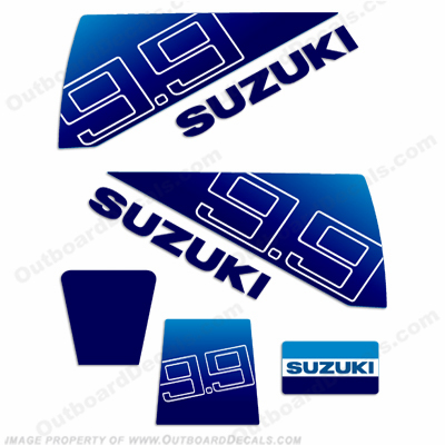 Suzuki 9.9hp Decal Kit - 1980s INCR10Aug2021