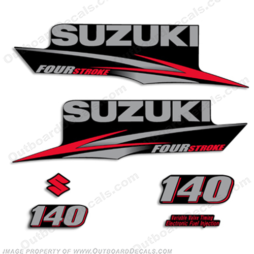 Suzuki 140hp DF140 Four Stroke Decal Kit - 2010+ INCR10Aug2021