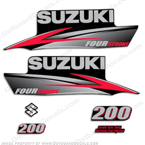 Suzuki 200hp DF200 Decal Kit - 2010+ INCR10Aug2021