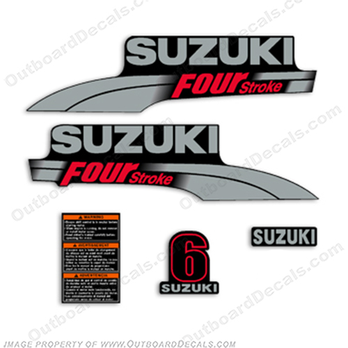 Suzuki 6hp DF6  Decal Kit 2003 - 2009 INCR10Aug2021