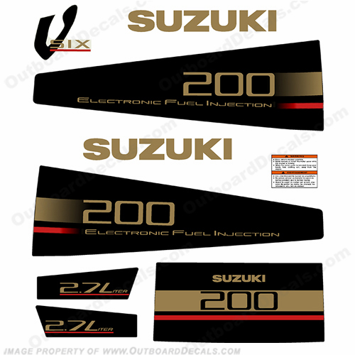 Suzuki 200hp DT200 Decal Kit INCR10Aug2021